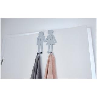 diaqua Türgarderobe Mann + Frau verchromt  