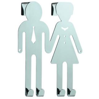 diaqua Garderobe porte homme + femme chromé  