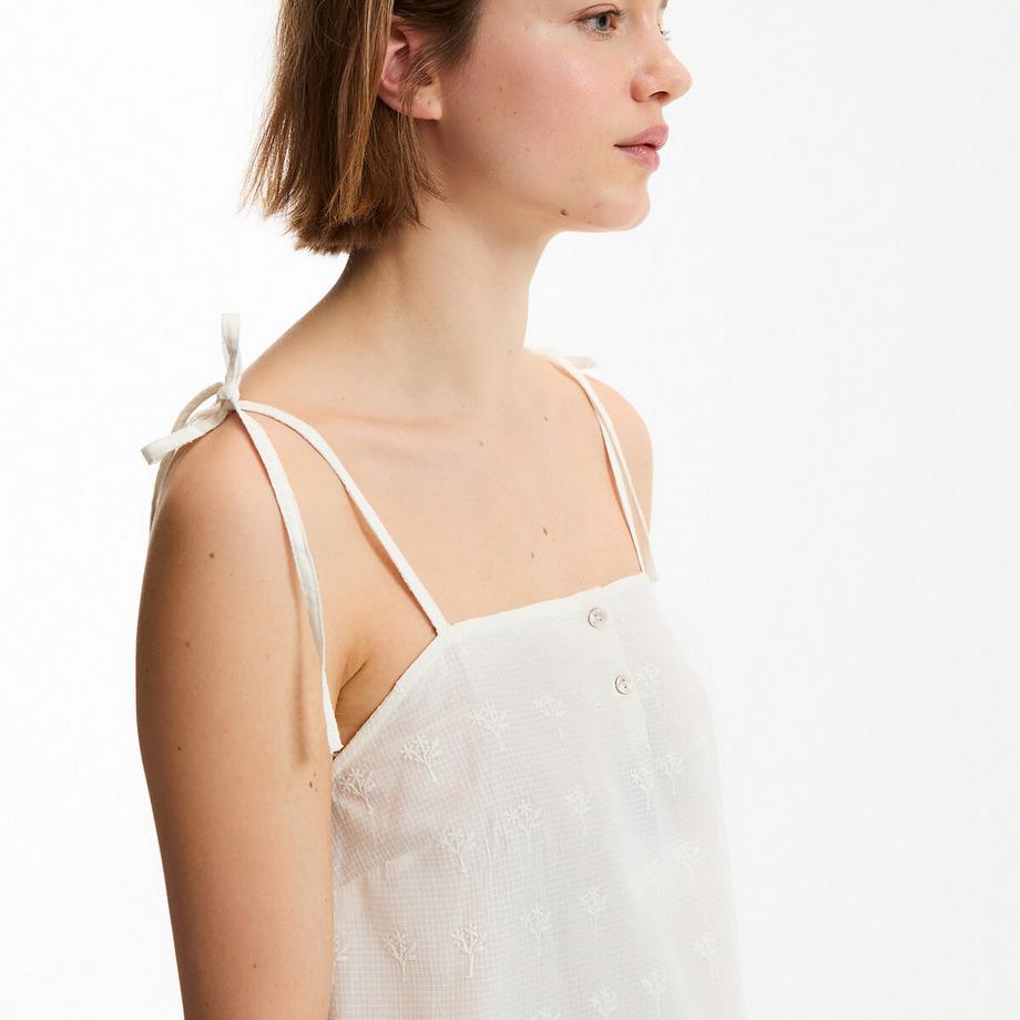La Redoute Collections Nachthemd aus bestickter Baumwolle  