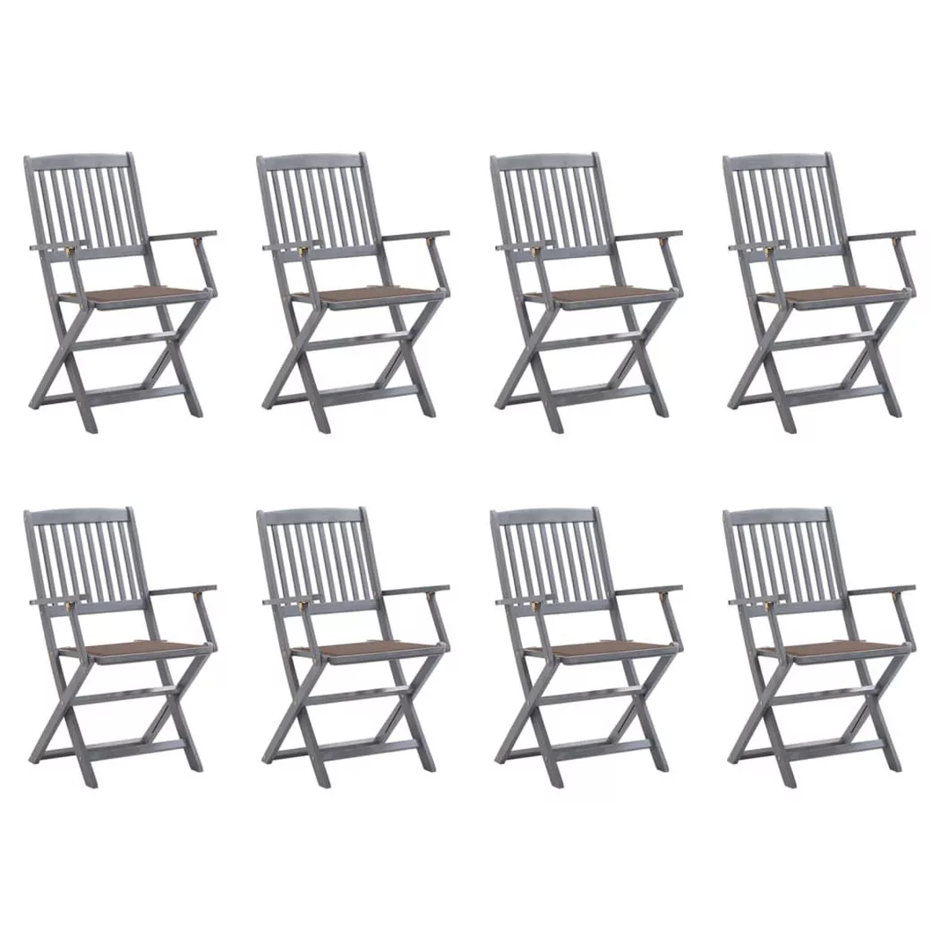 VidaXL - sedia da esterno Legno di acacia, One Size, Grigio