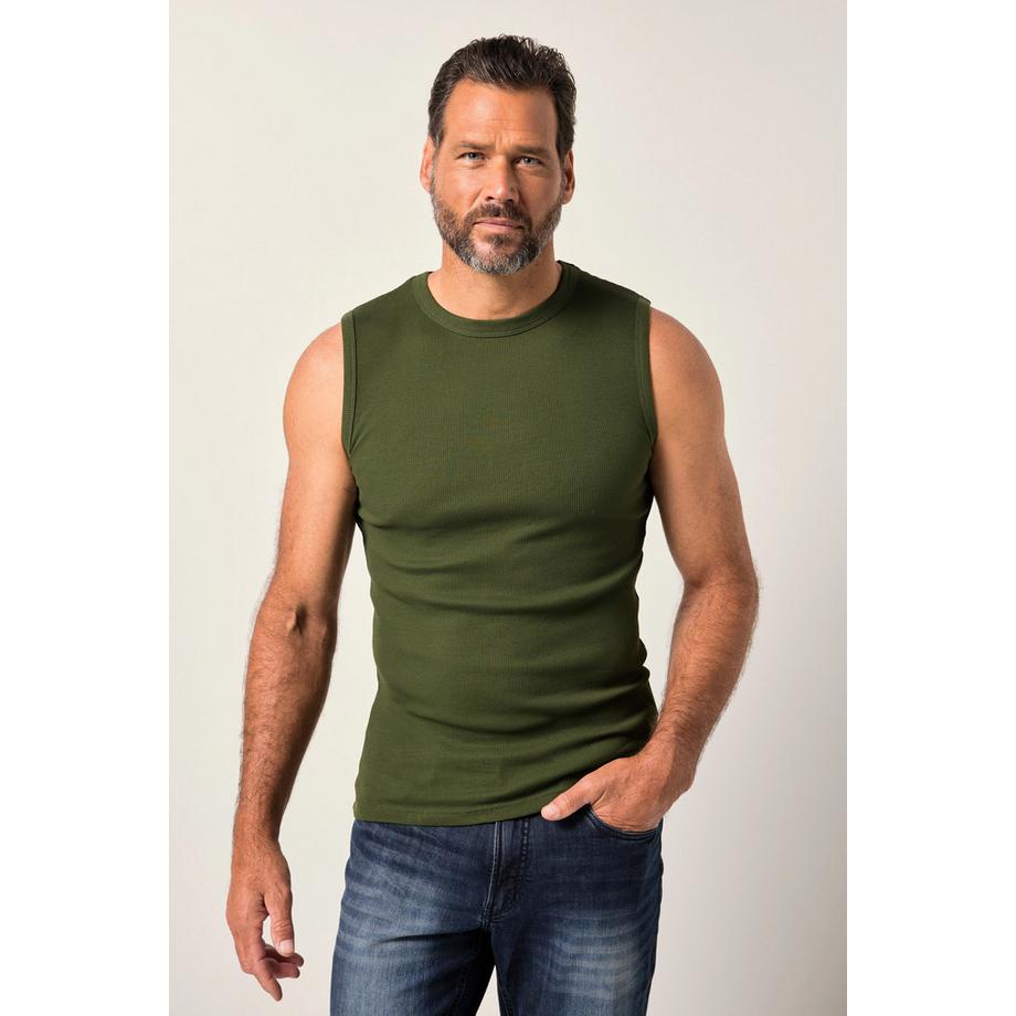 JP1880 Canottiera in jersey a costine spalline larghe  