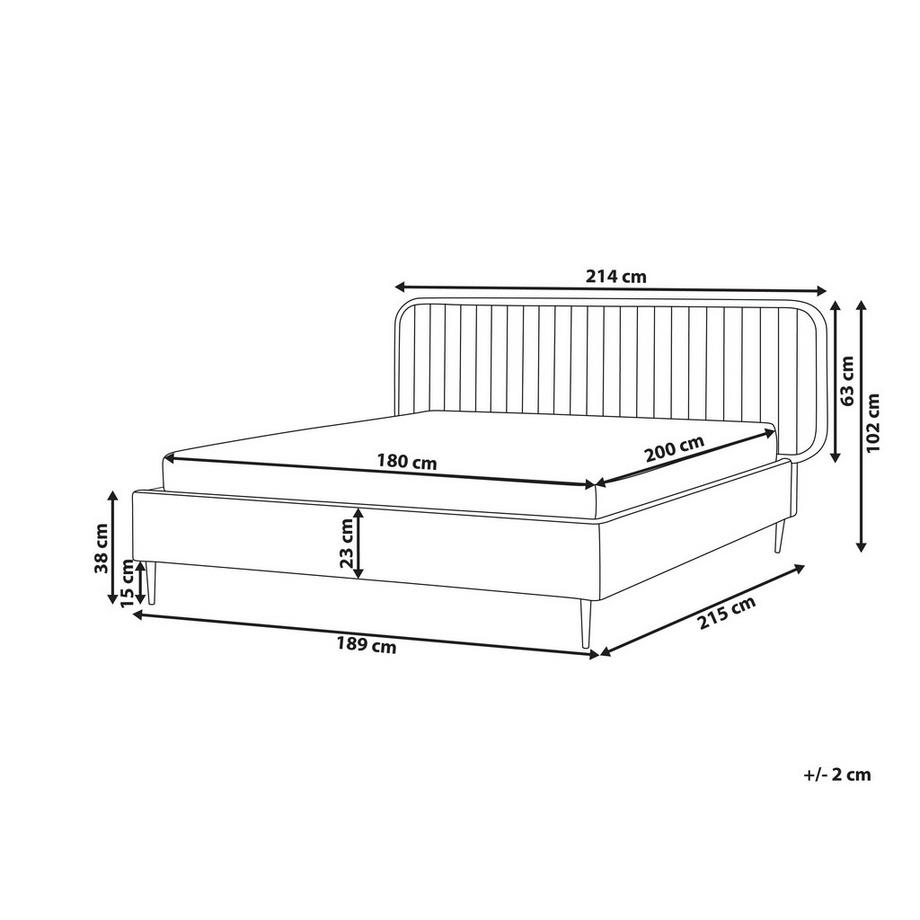 Beliani Letto en Velluto Moderno BRIN  
