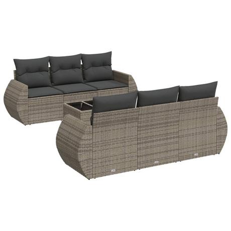 VidaXL set divano da giardino Polirattan  