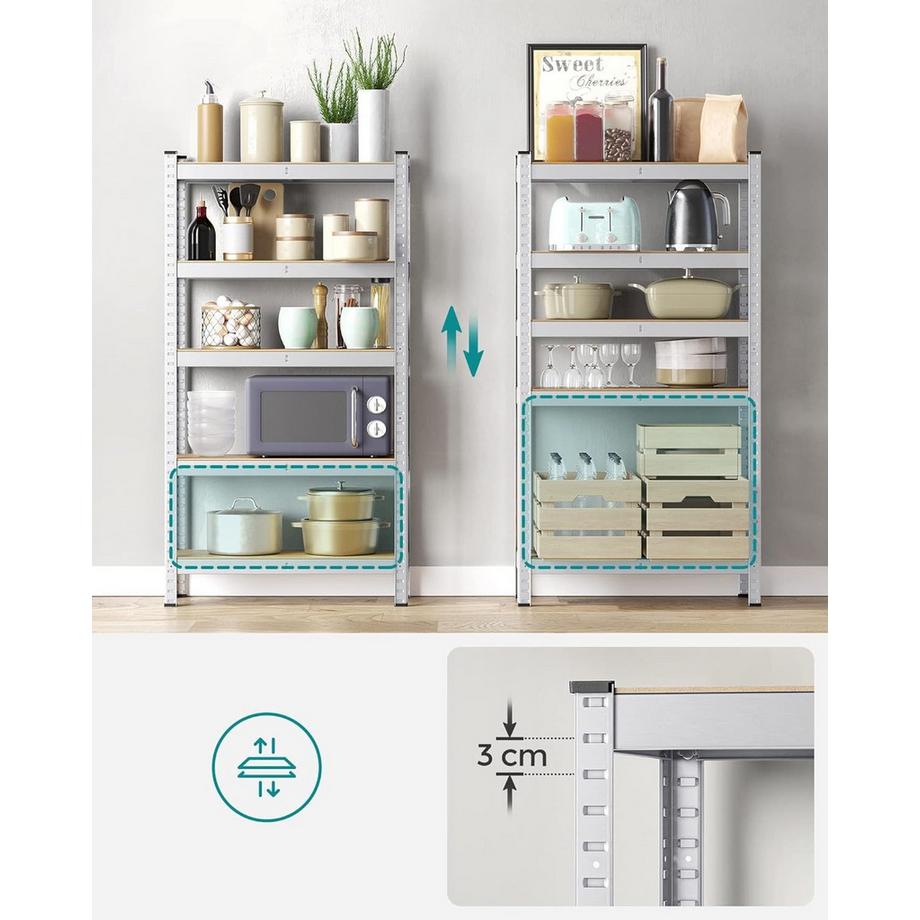 Pricenet  Étagère de garage réglable robuste, capacité de 650 kg 