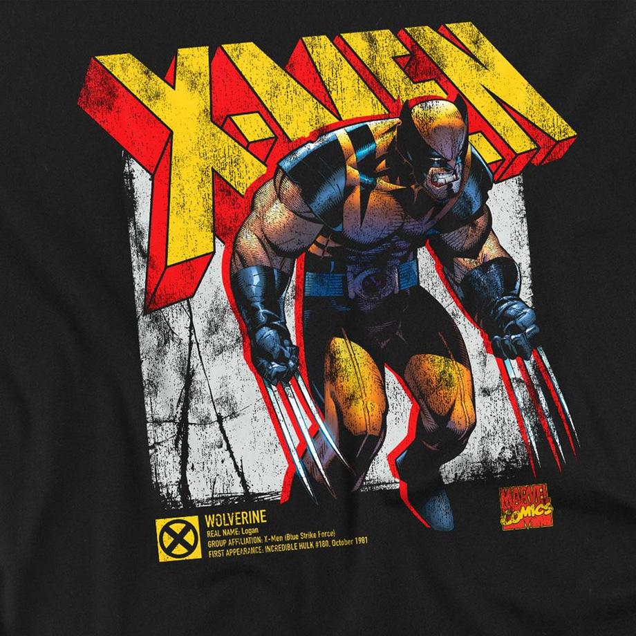 MARVEL X-Men Wolverine T-Shirt Maniche Lunghe  