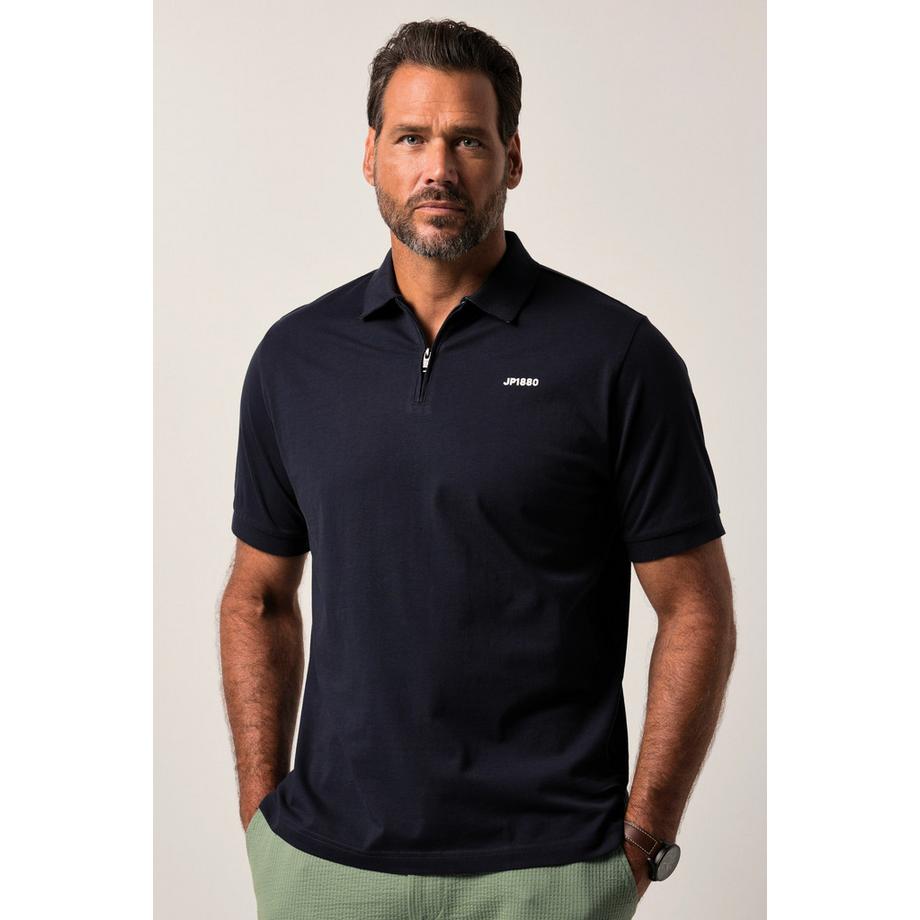 JP1880 Halbarm Poloshirt mit Zipper  