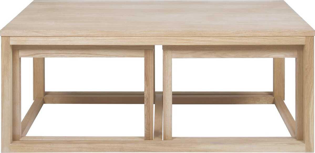 mutoni Table basse Antoine blanc pigmenté 120x60x50  