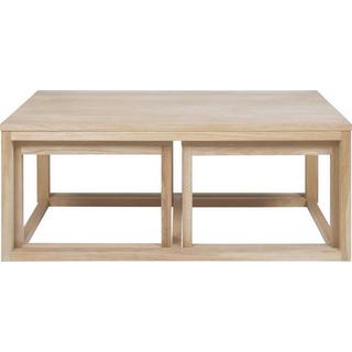 mutoni Table basse Antoine blanc pigmenté 120x60x50  