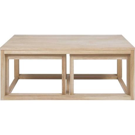 mutoni Table basse Antoine blanc pigmenté 120x60x50  