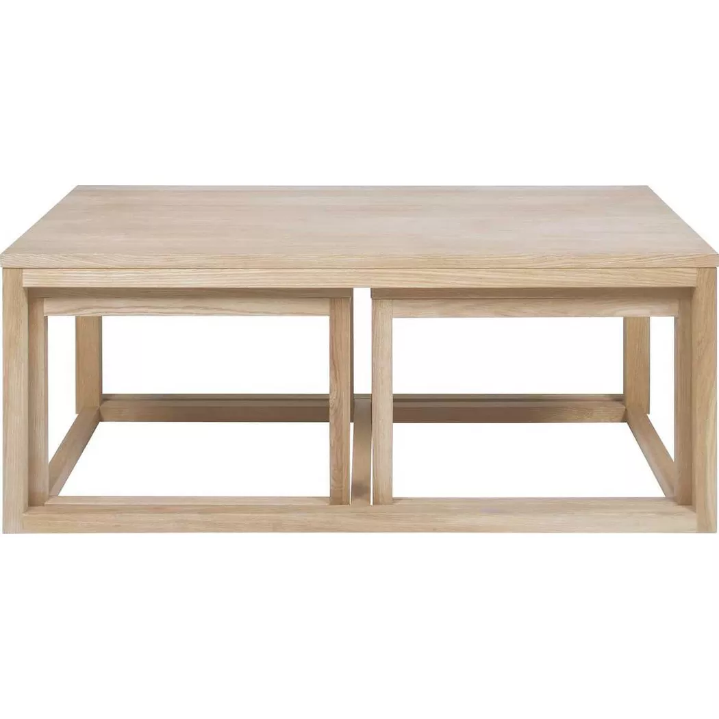 Cornus Coffee Table in Oak Set of 3, none