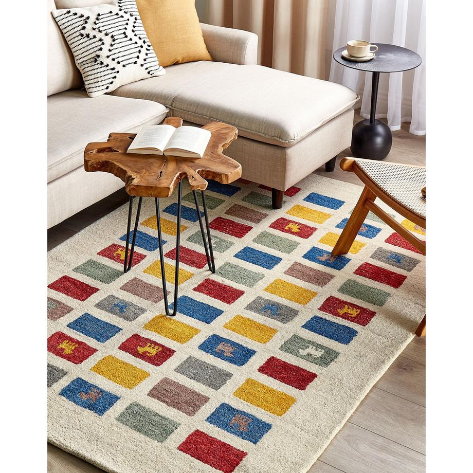 Beliani Tappeto en Lana Boho MURATLI  