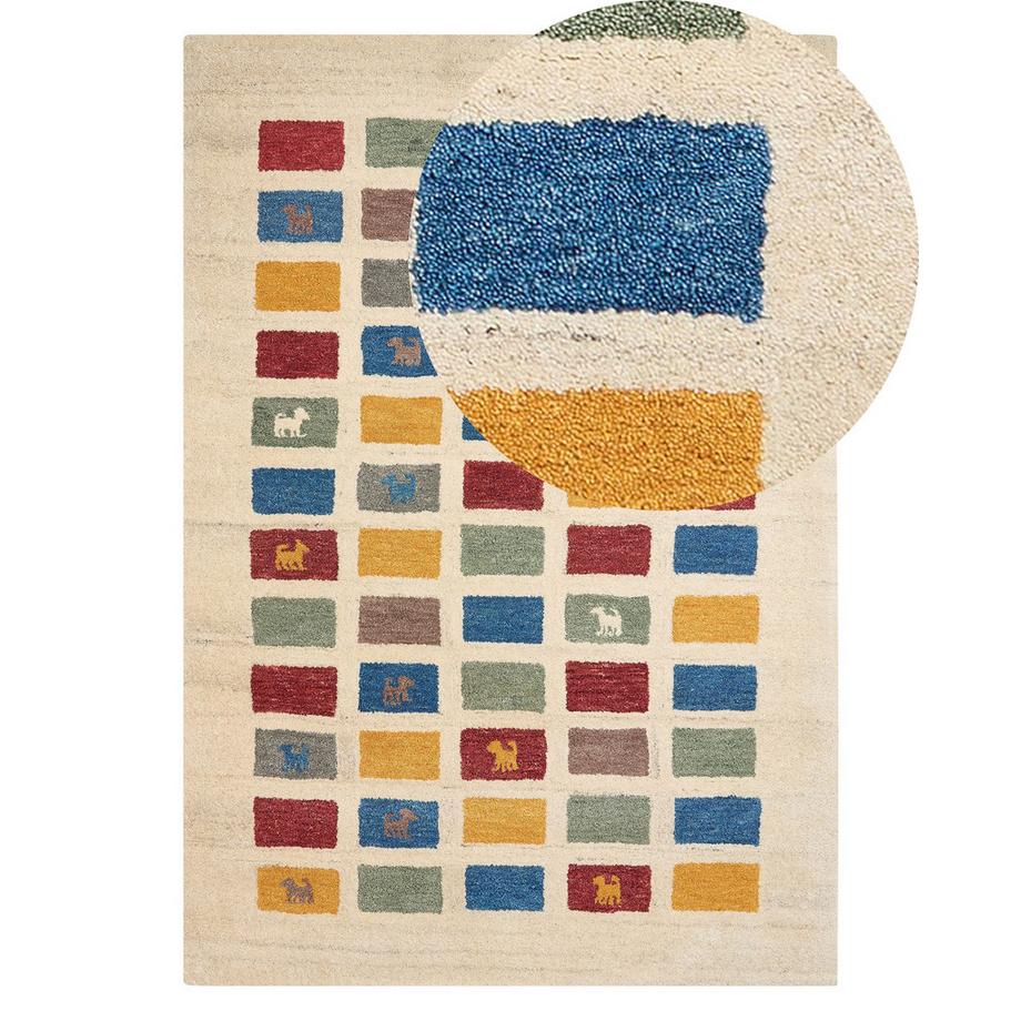 Beliani Tappeto en Lana Boho MURATLI  