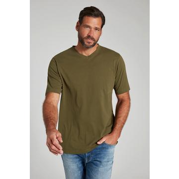 T-Shirt, Basic, V-Ausschnitt, bis 8XL