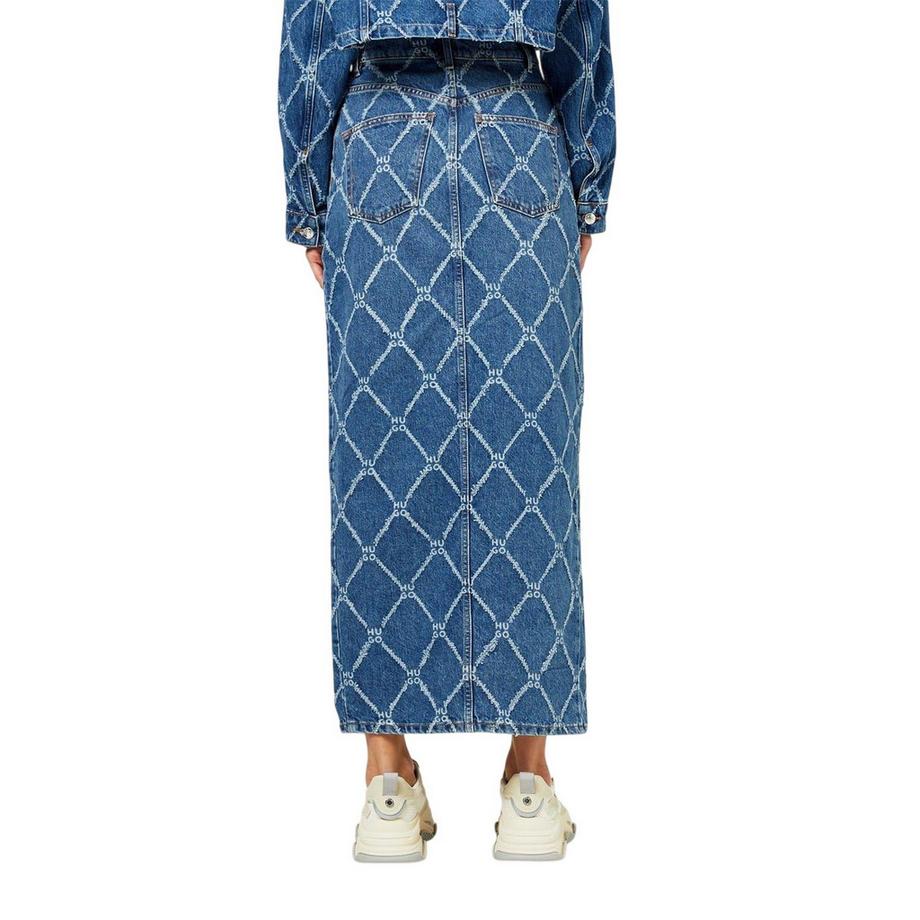 HUGO Langer Denim Rock Schmal  