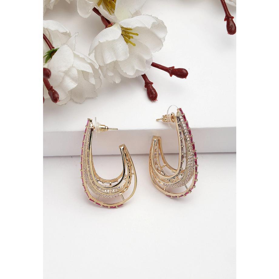 AVANT-GARDE PARIS  Diva Kollektion Zirkonia-Cashew-förmige Creolen 