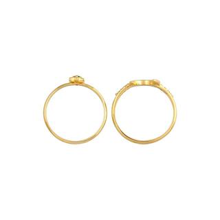 Elli  Ring Stern Mond Zirkonia Stapelring 2Er Set 