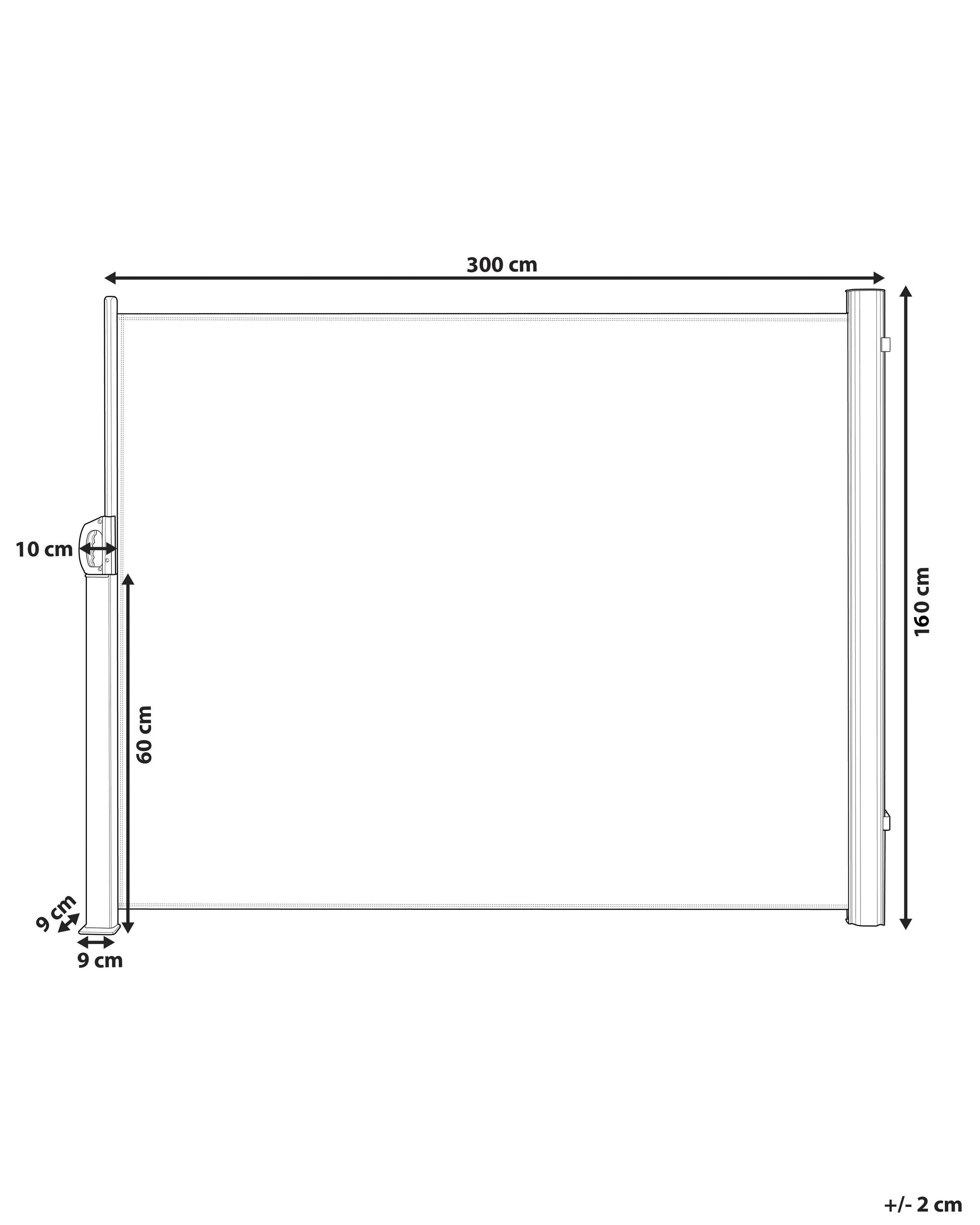 Beliani Auvent latéral en Tissu DORIO  