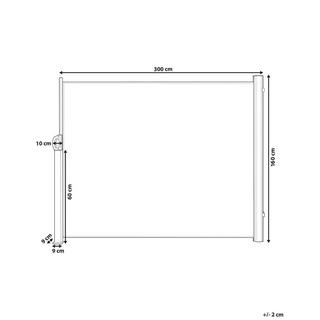 Beliani Auvent latéral en Tissu DORIO  