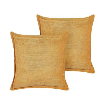 Lot de 2 coussins en Velours côtelé Traditionnel ZINNIA