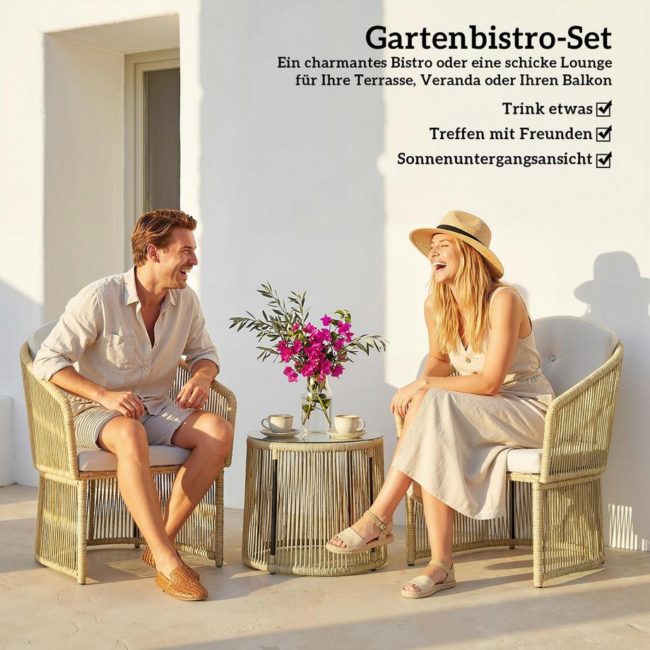 Outsunny Rattan-Bistro-Set  