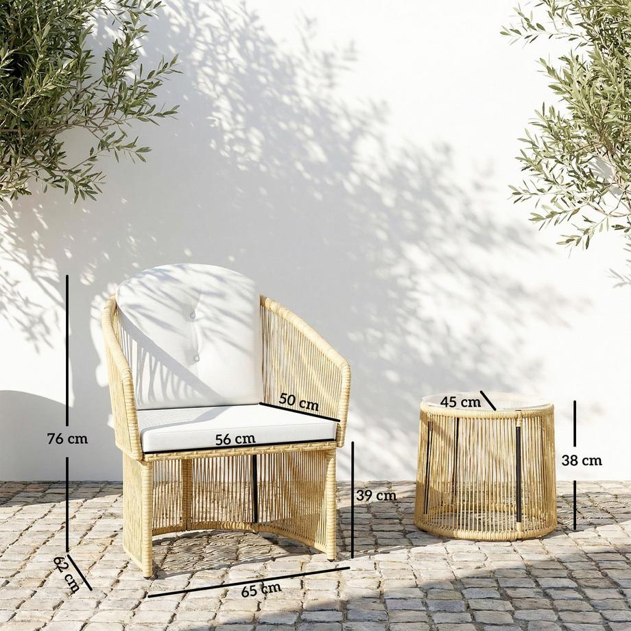 Outsunny Rattan-Bistro-Set  