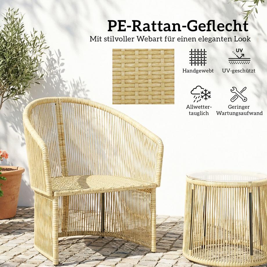 Outsunny Rattan-Bistro-Set  
