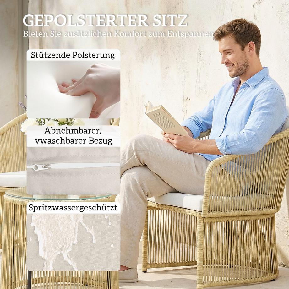 Outsunny Rattan-Bistro-Set  