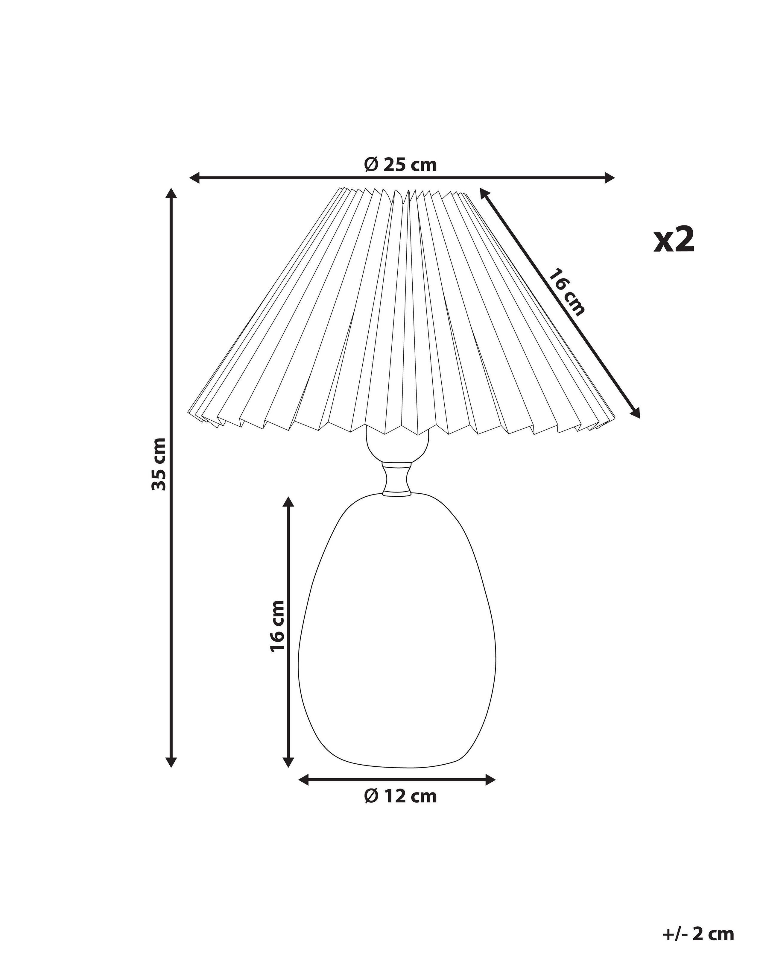 Beliani Lampada da tavolo en Ceramica Moderno GENFEL  