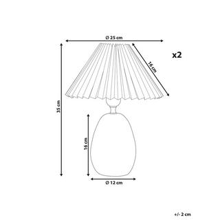 Beliani Lampada da tavolo en Ceramica Moderno GENFEL  