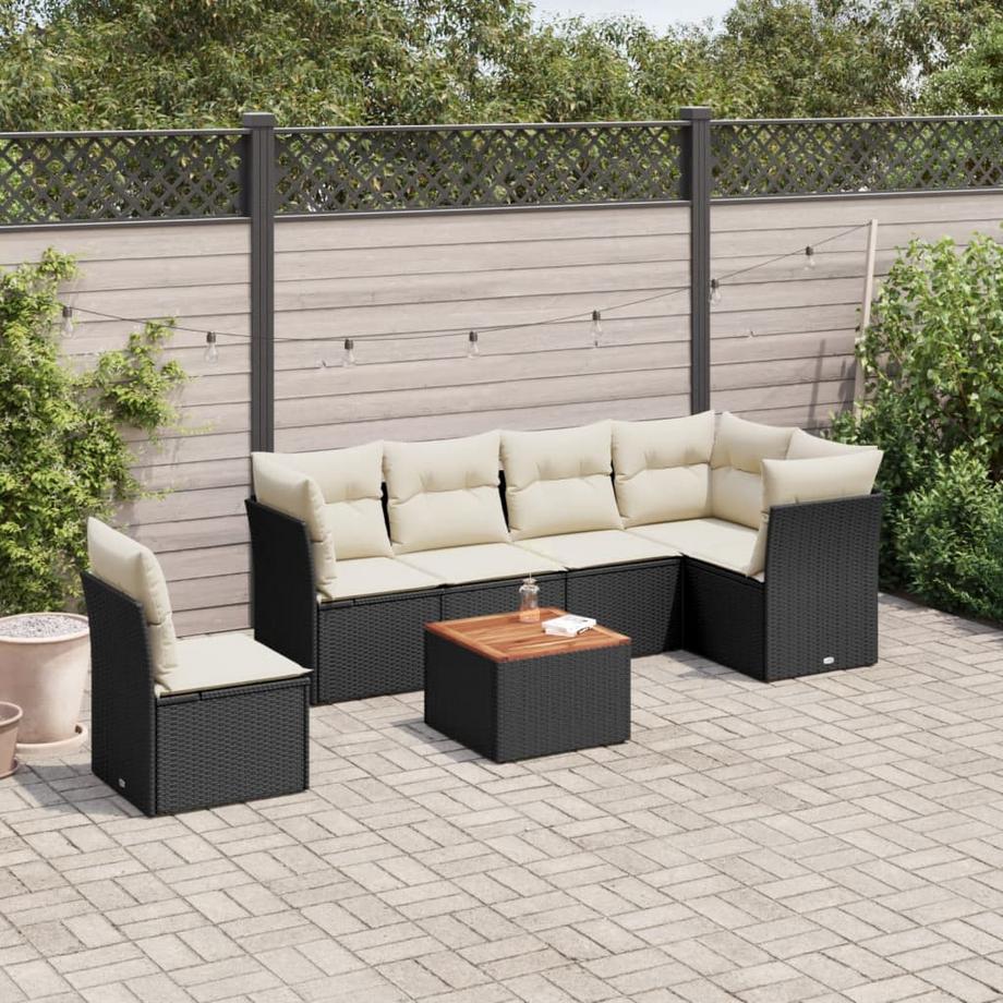 VidaXL Ensemble de canapés de jardin rotin synthétique  