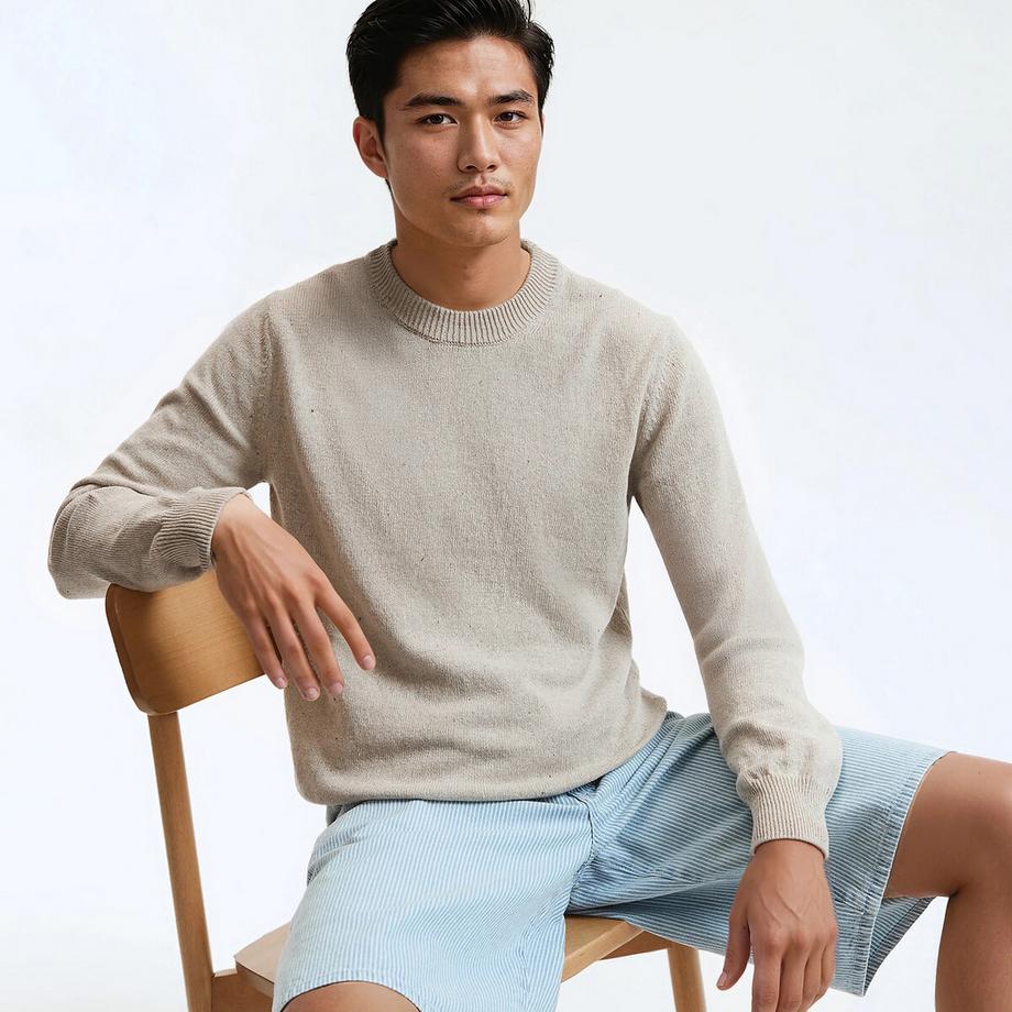 Feinstrickpullunder mit rundem Ausschnitt