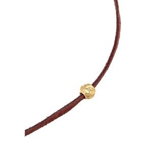 Elli  Halskette Choker Velour Leder Bead 