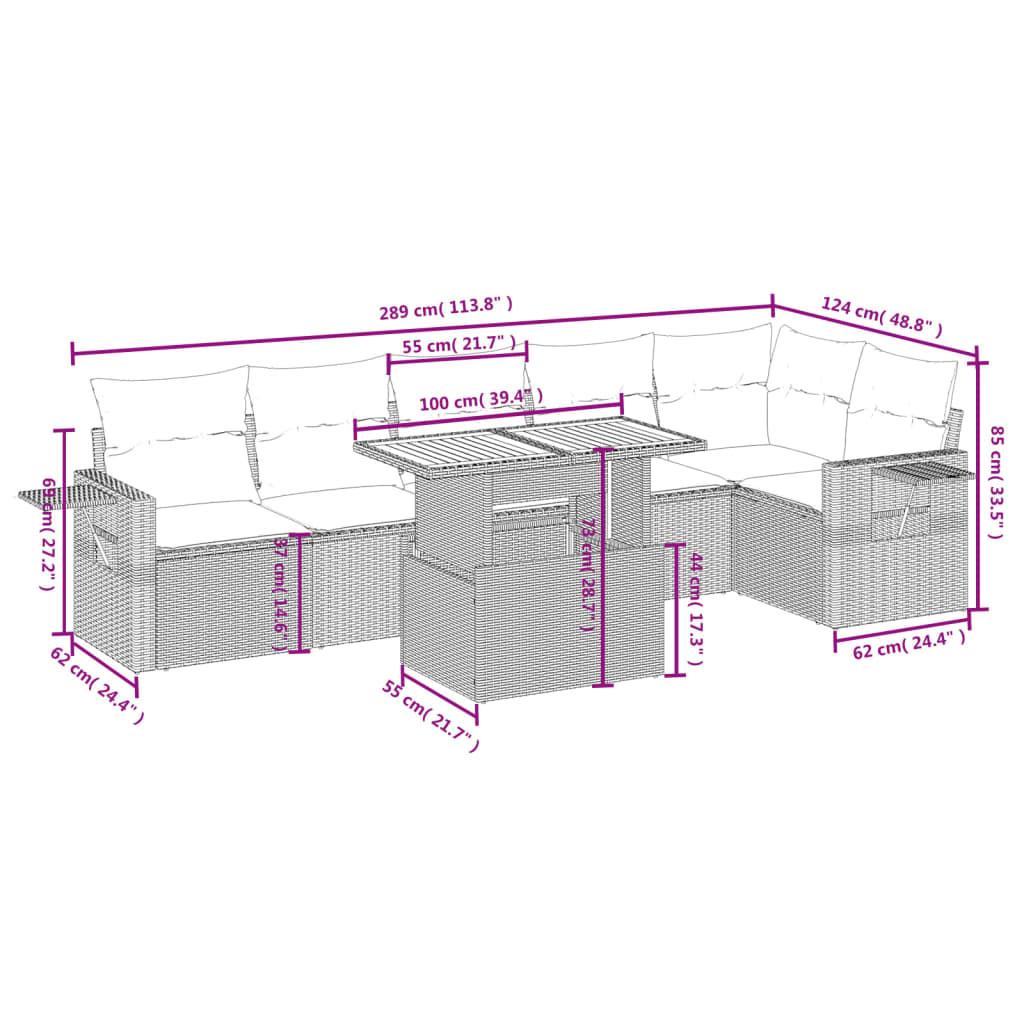 VidaXL Ensemble de canapés de jardin rotin synthétique  