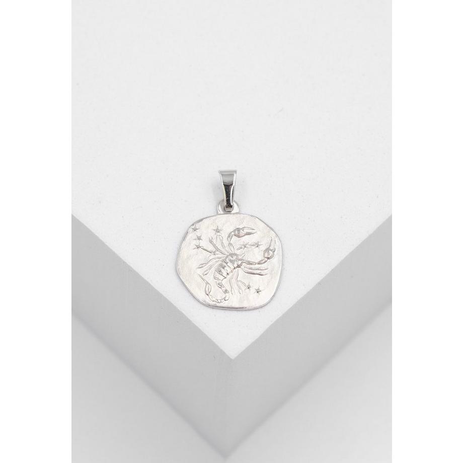MUAU Schmuck  Pendentif signe du zodiaque scorpion or blanc 750, 16x22mm 