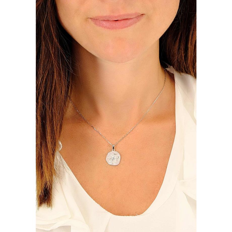 MUAU Schmuck  Pendentif signe du zodiaque scorpion or blanc 750, 16x22mm 