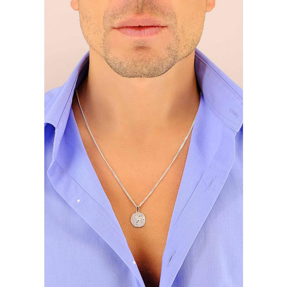 MUAU Schmuck  Pendentif signe du zodiaque scorpion or blanc 750, 16x22mm 