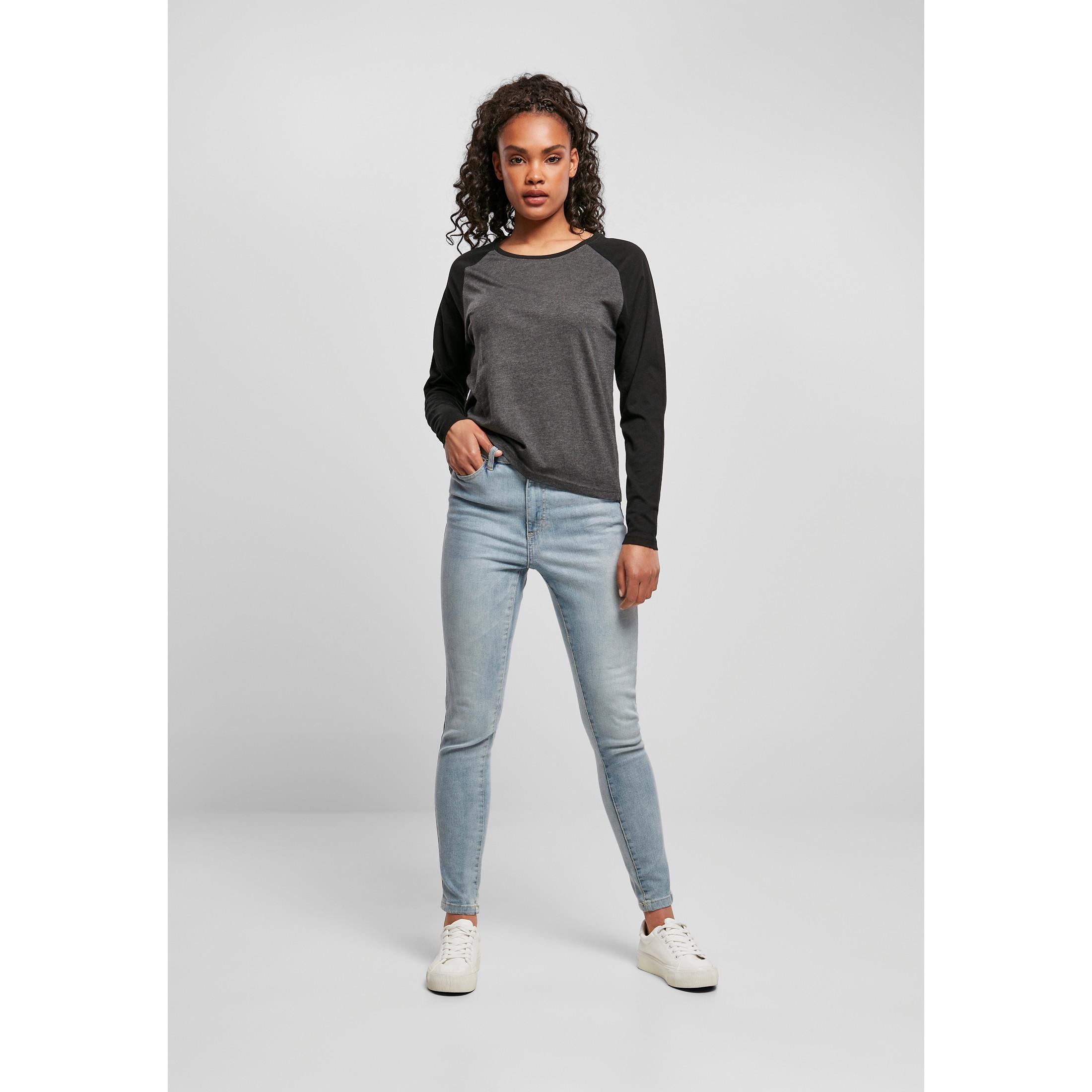 URBAN CLASSICS  T-shirt manches longues femme  contrast raglan 