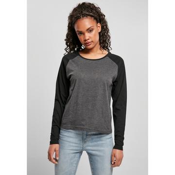 T-shirt manches longues femme  contrast raglan