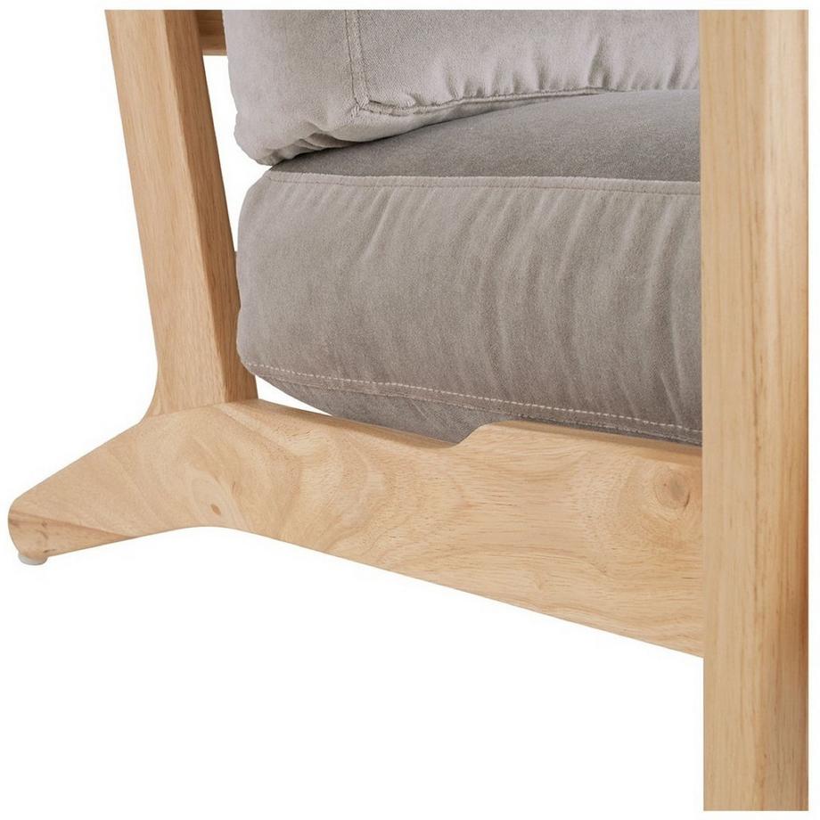 Blanc d'Ivoire Sessel Jules abziehbar Samt perlgrau  