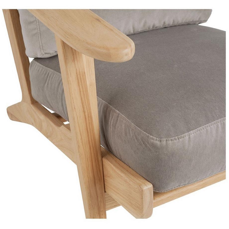 Blanc d'Ivoire Sessel Jules abziehbar Samt perlgrau  