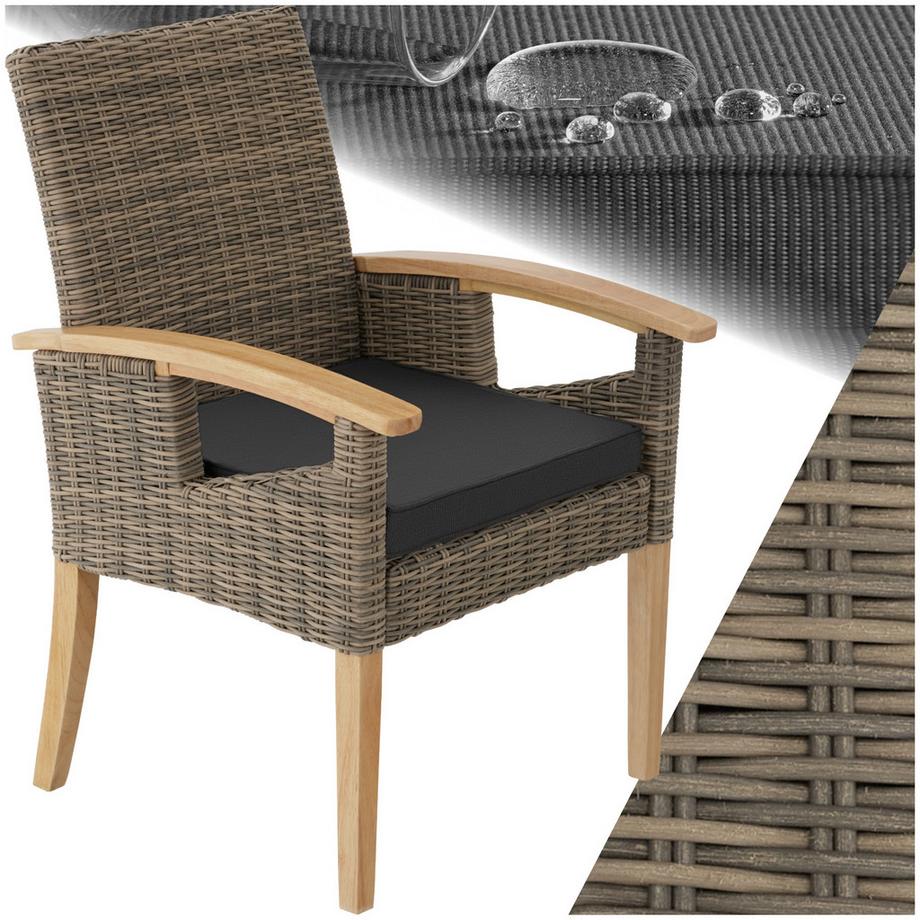 Sedia in rattan Rosarno  con telaio in alluminio