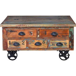 mutoni Couchtisch Verrier Holz recycelt multicolor 90x90  