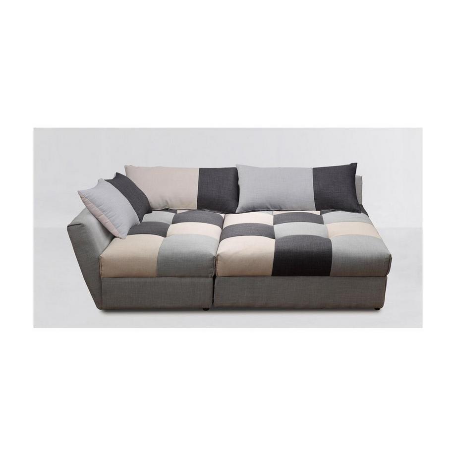 Vente-unique Ecksofa mit Schlaffunktion ROMANE Patchwork Ecke Links  