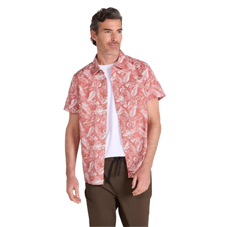 Chemise Manches Courtes Motiftyle Feuilles Tropical
