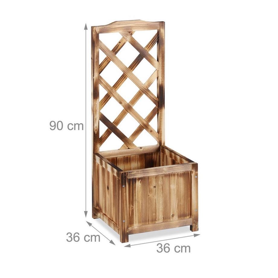 Northix Geflammter Pflanzkasten mit Spalier  