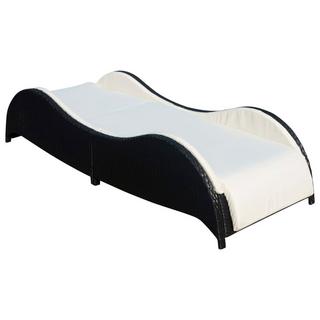 VidaXL Chaise longue rotin synthétique  