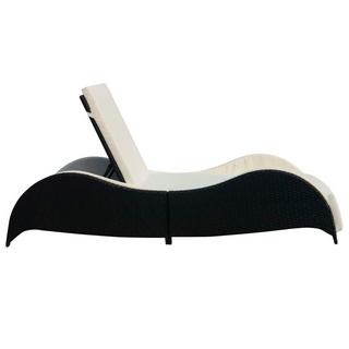 VidaXL Chaise longue rotin synthétique  