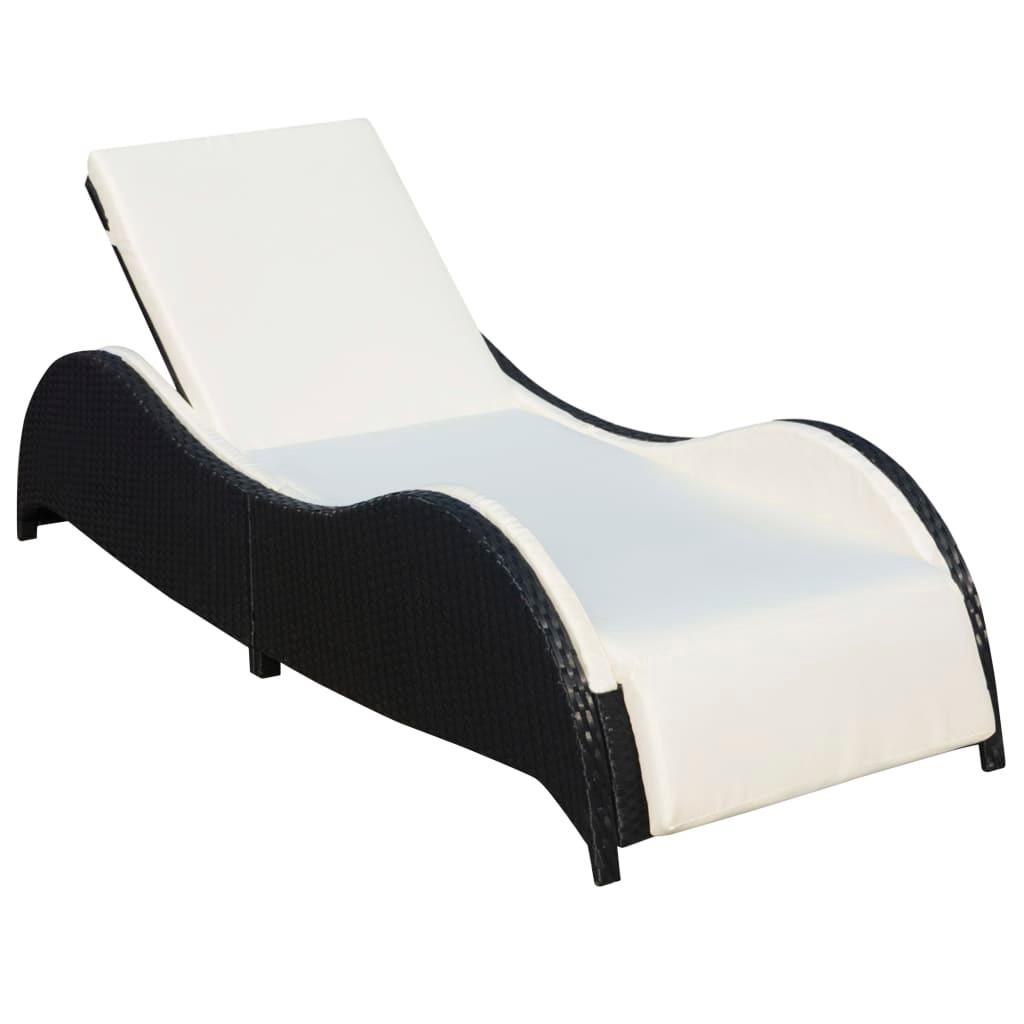 VidaXL Chaise longue rotin synthétique  