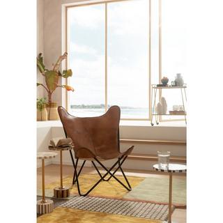 KARE Design Fauteuil California cuir marron  