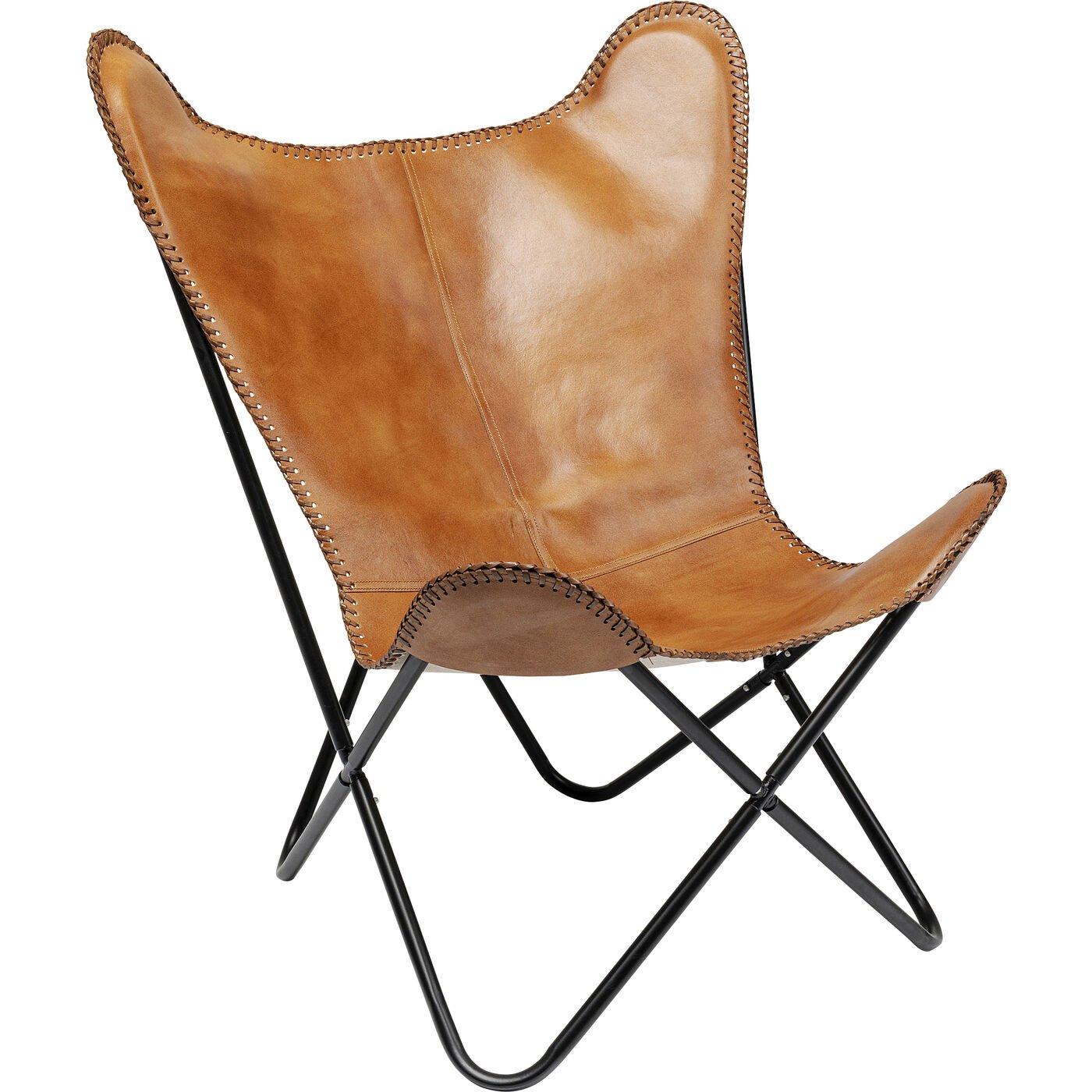 KARE Design Fauteuil California cuir marron  